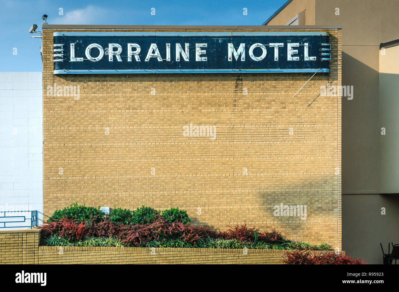 Das Lorraine Motel wird dargestellt, Sept. 7, 2015, in Memphis, Tennessee. Civil Rights leader Dr. Martin Luther King, Jr., erschossen wurde und dort getötet. Stockfoto