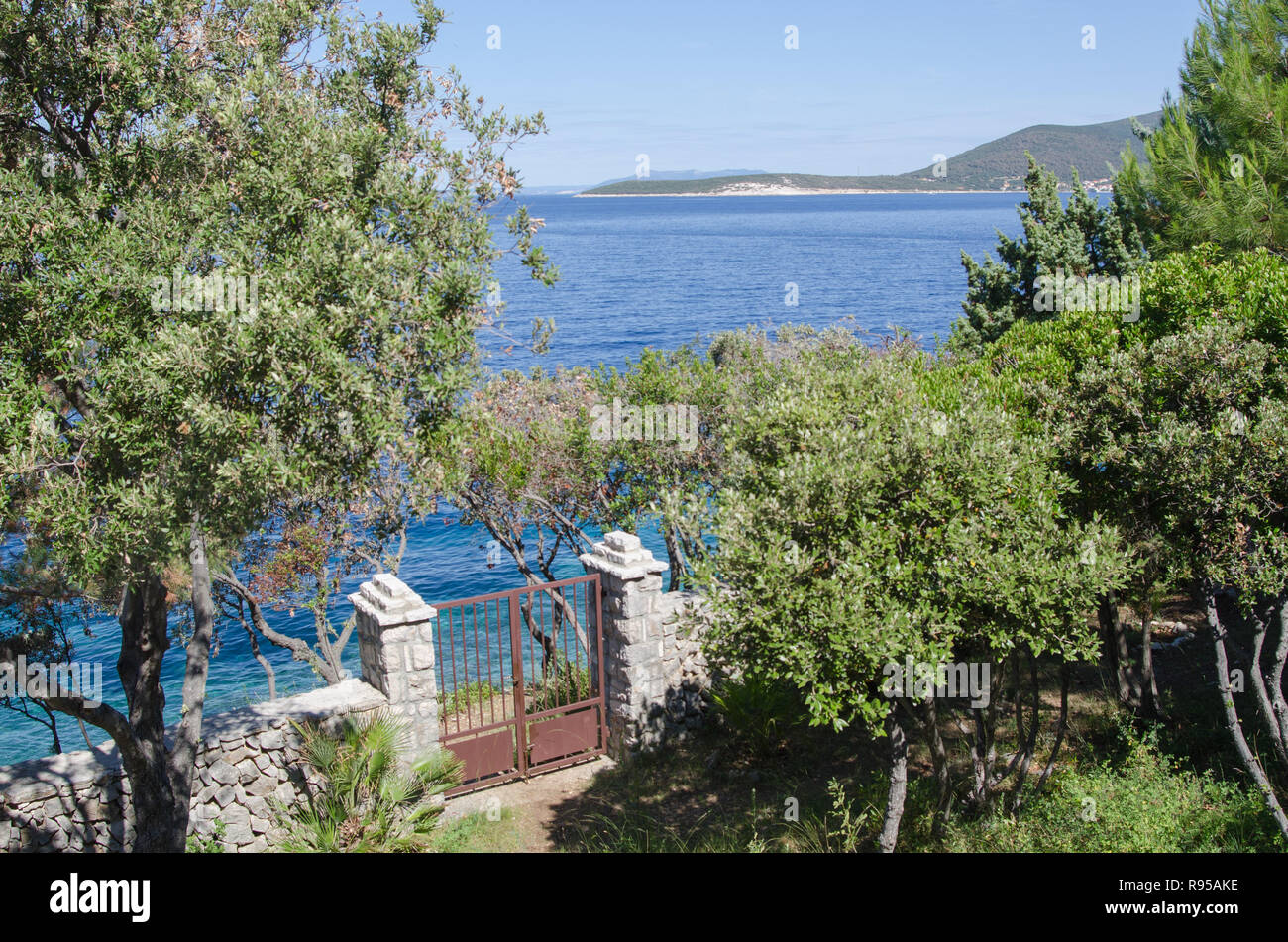 27.06.2012, Cres, Primorje-Gorski Kotar, Kroatien - Blick ueber die Kvarner-Bucht. 0 RX 120627 D 009 CAROEX.JPG [MODEL RELEASE: NICHT ZUTREFFEND, EIGENTUM REL Stockfoto