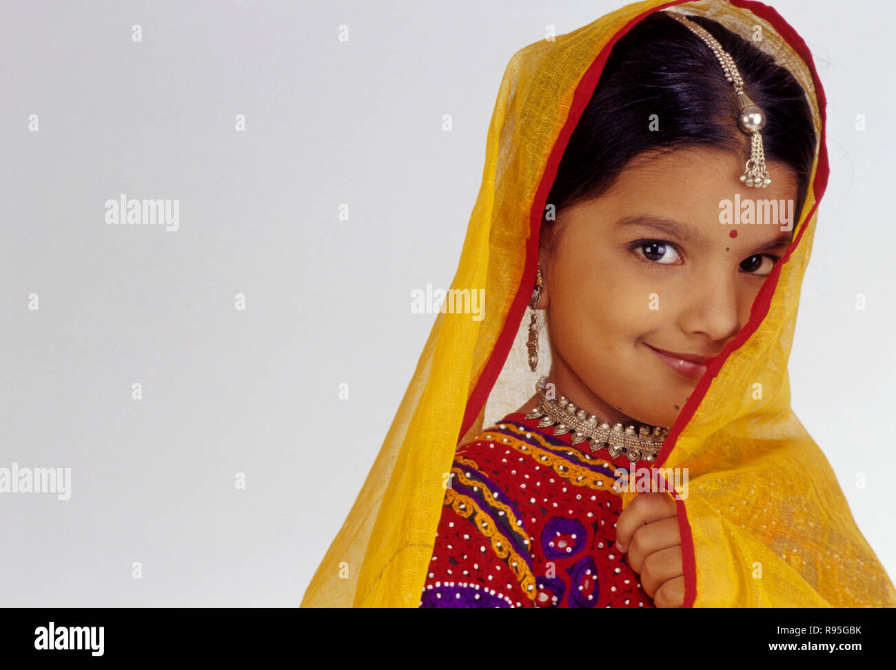 Kind verkleidet als gujrati, Indien, Herrn Nr. 497 Stockfoto