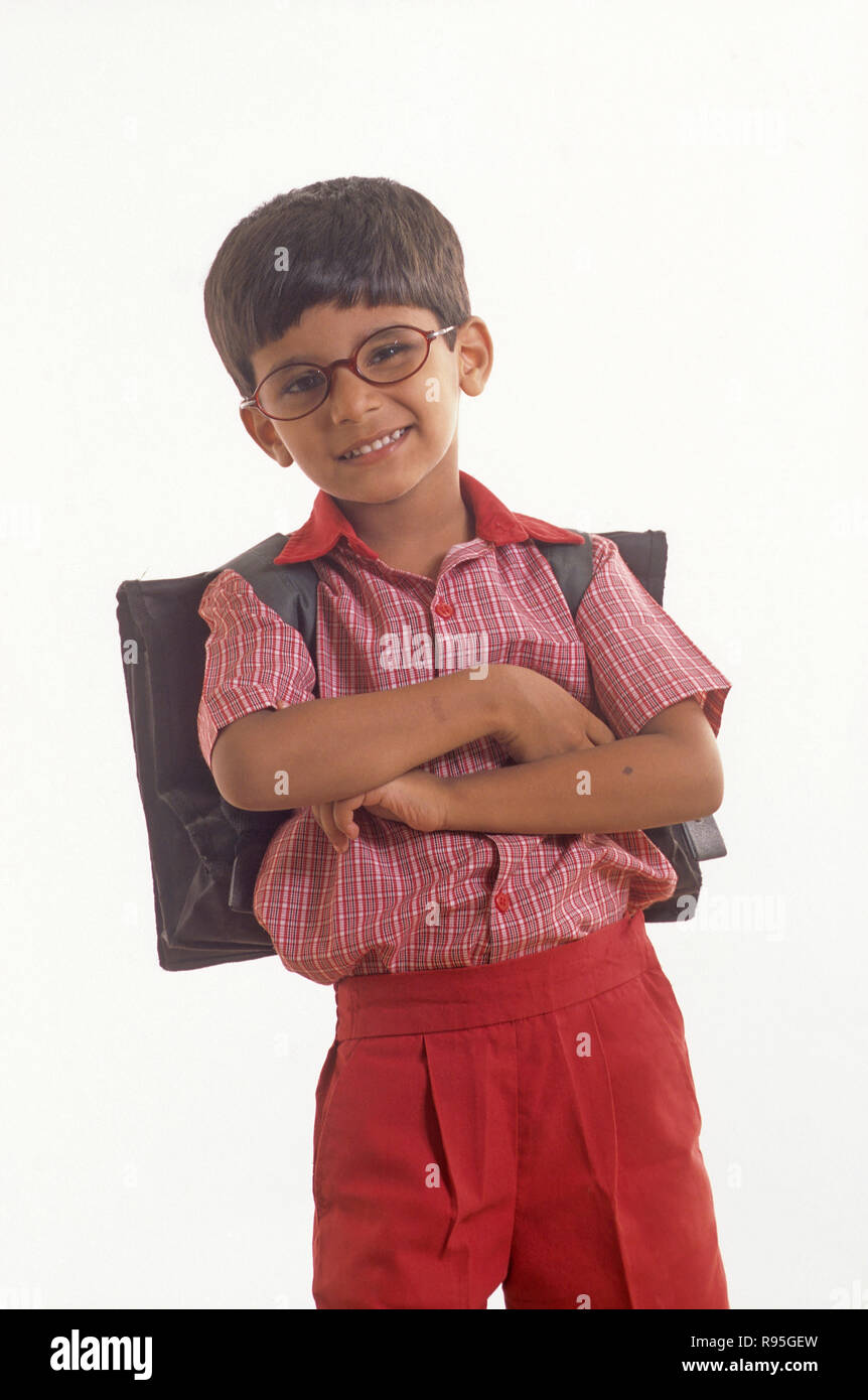 Junge, in die Schule zu gehen, Indien, Herrn Nr. 360 Stockfoto