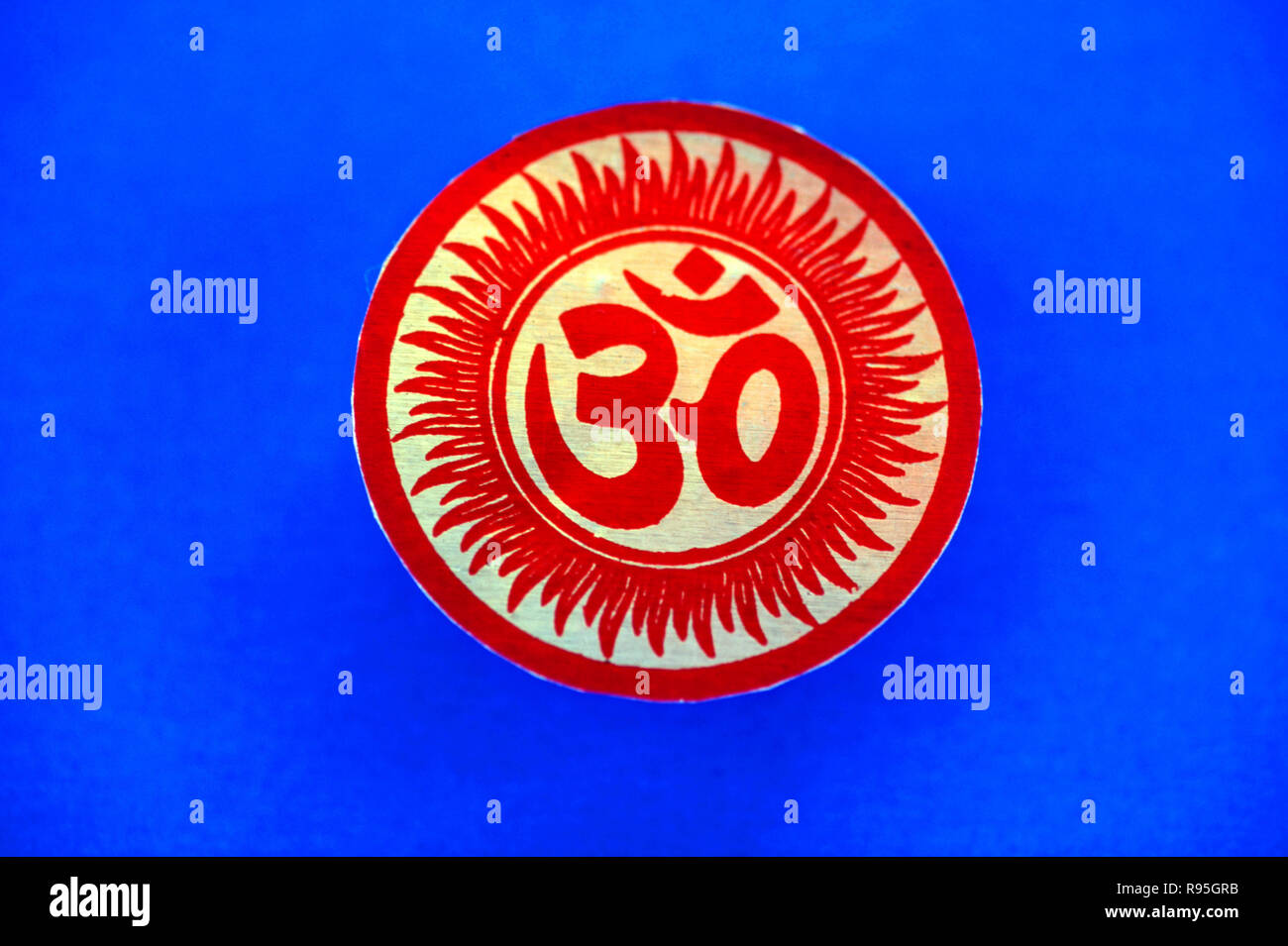 Om, Symbol des Hinduismus Stockfoto