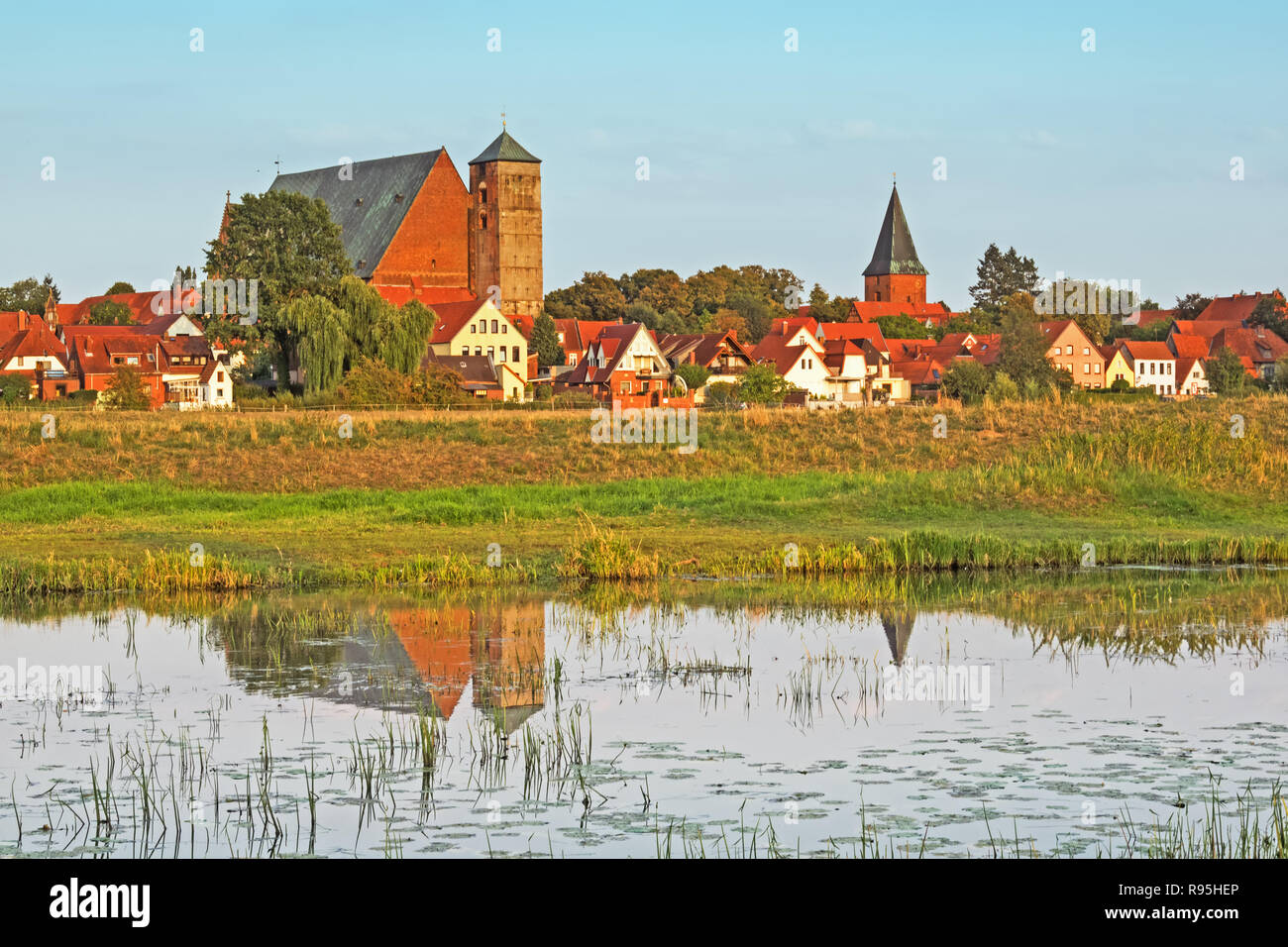 Stadtbild der Stadt Verden an der Aller, Niedersachsen, Deutschland ...