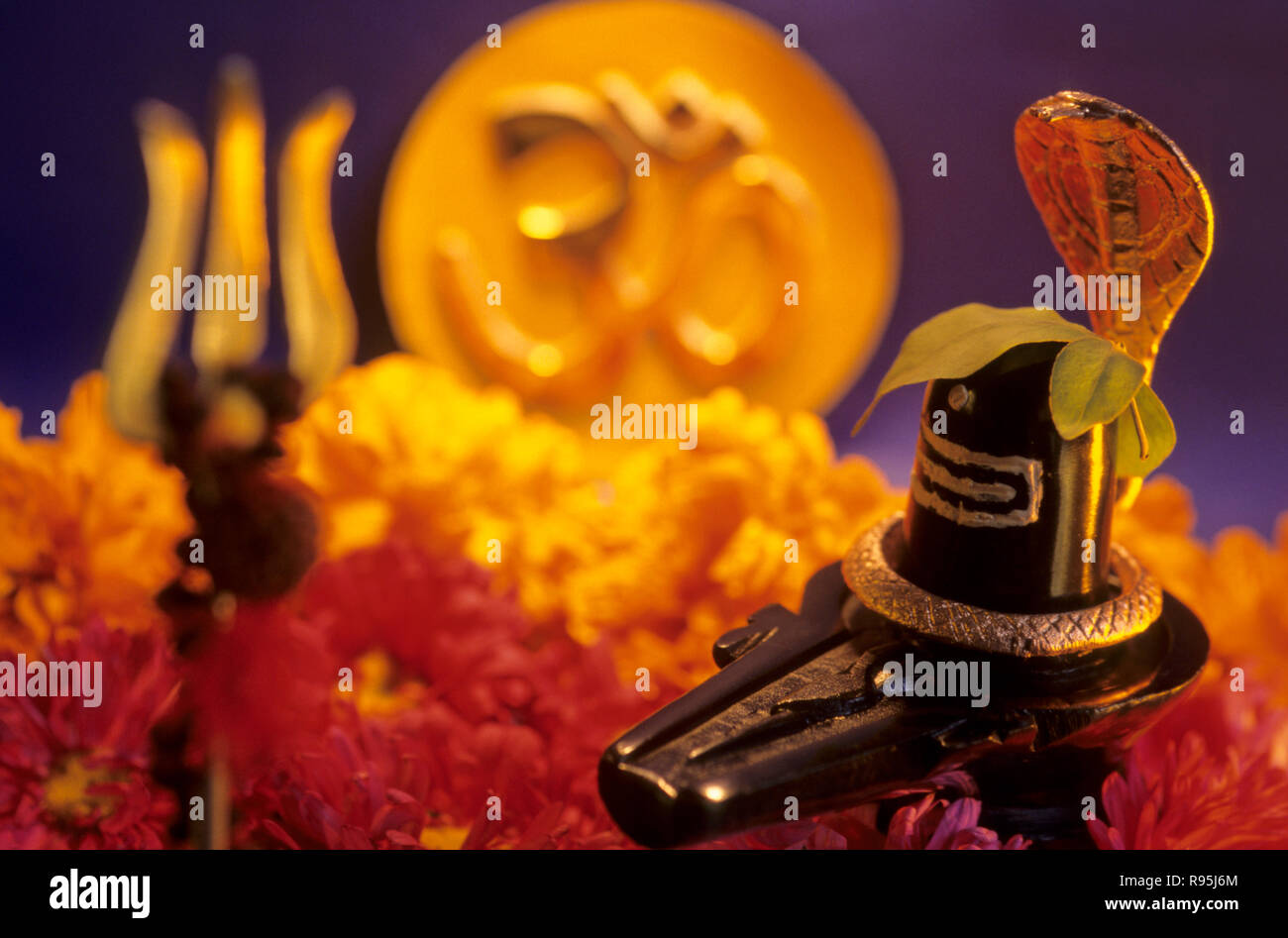Mahashivaratri festival Gott Shiva Linga Stockfoto