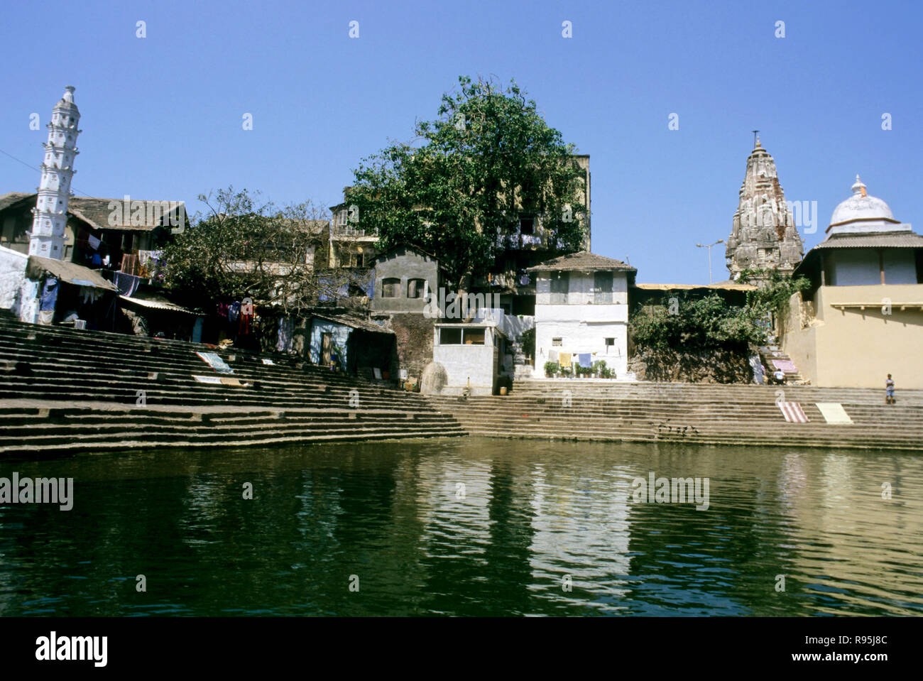 Heilige Banganga Tank bombay Mumbai Maharashtra Indien Stockfoto