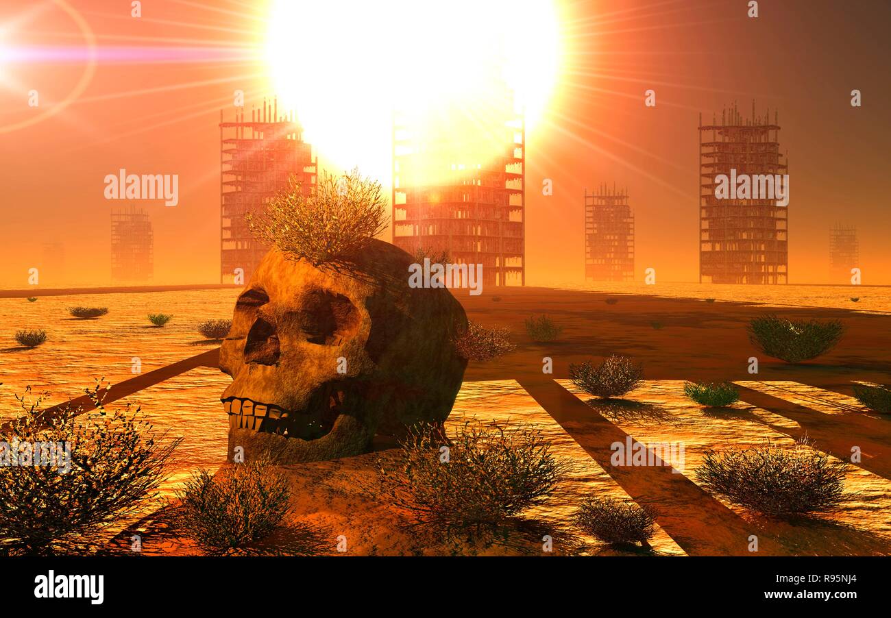 Eine sterbende leblosen Planeten Stockfoto