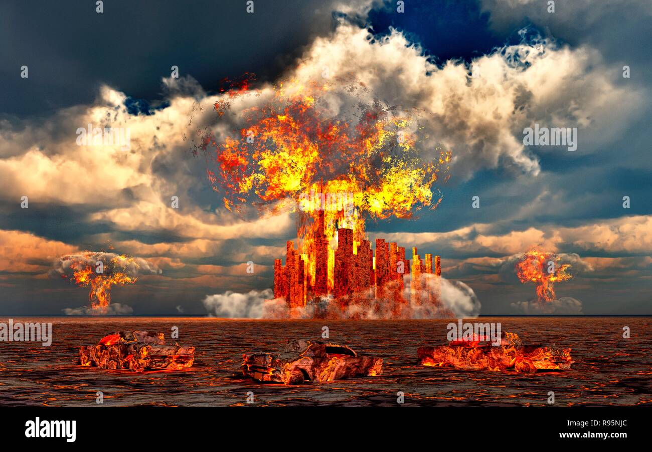 Einen nuklearen Krieg Stockfoto
