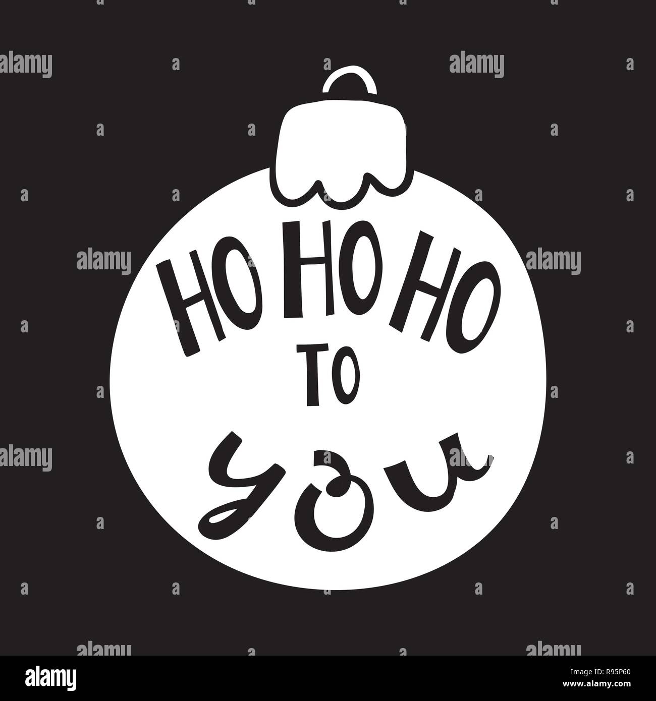 Ho Ho Ho zu zitieren Sie Stock Vektor