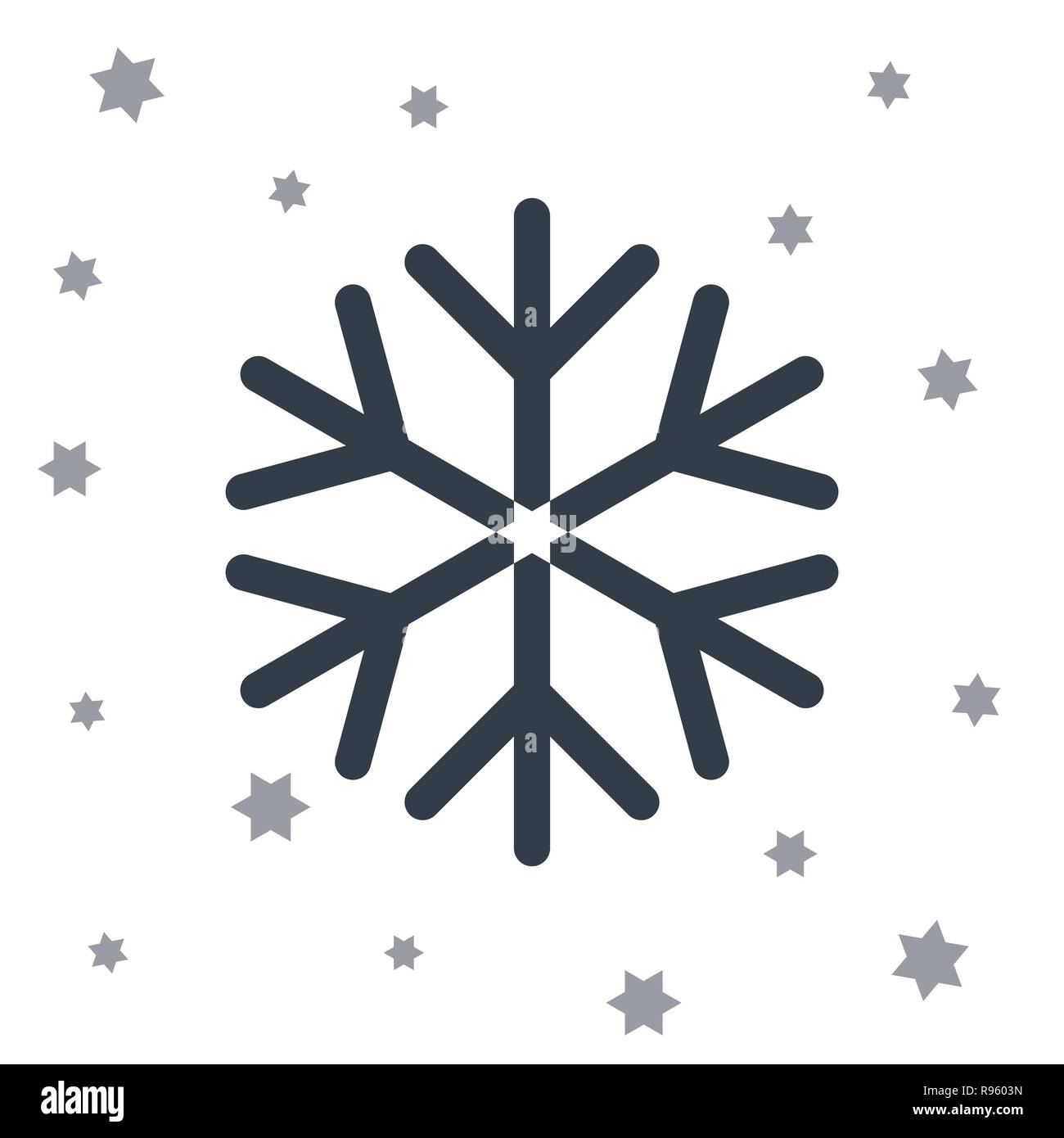 Schnee Stern Symbol Stock Vektor