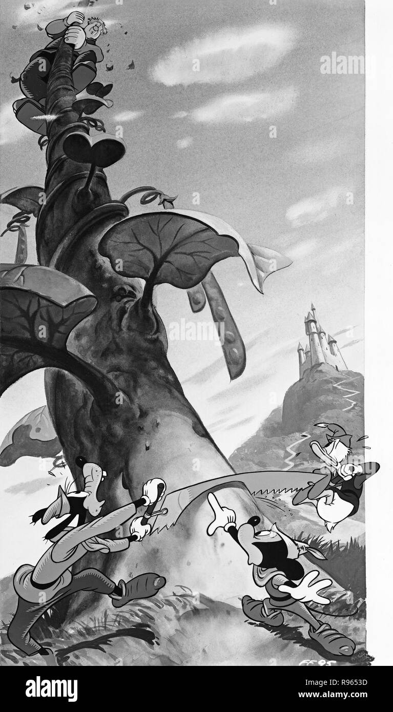 Spaß und Phantasie frei, alias: Disney wackere Helden, Zeichentrickfilm, USA, 1947, Szenenfoto aus 'Mickey und die bohnenranke" Stockfoto
