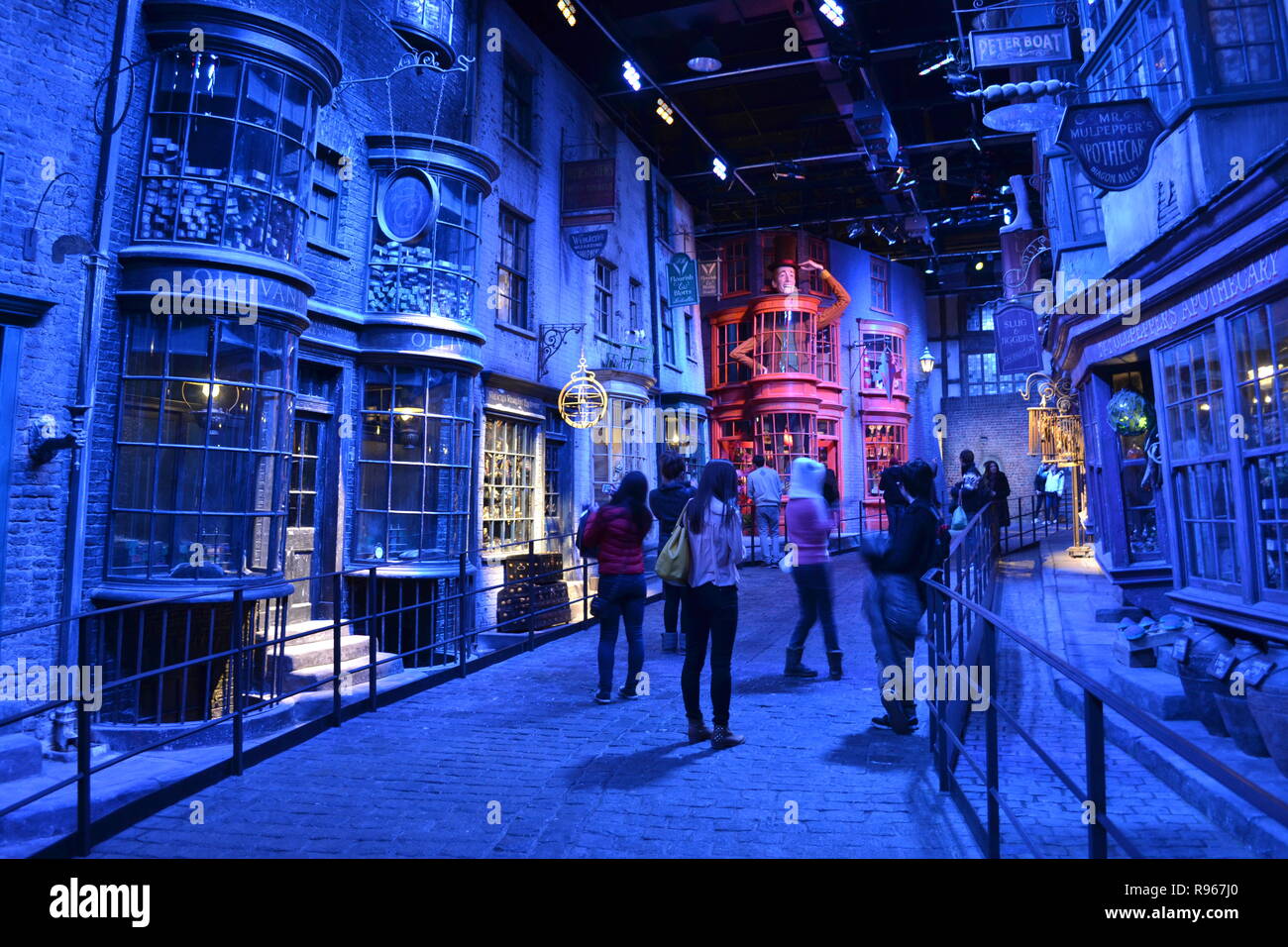 In der Winkelgasse Harry Potter in Leavesden Studios, London, UK Stockfoto
