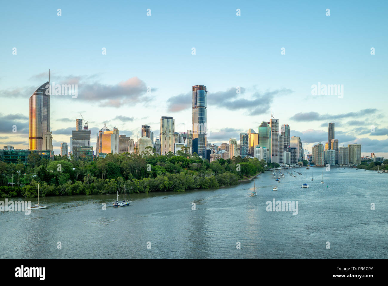 Skyline von Brisbane, der Hauptstadt von Queensland, Australien Stockfoto