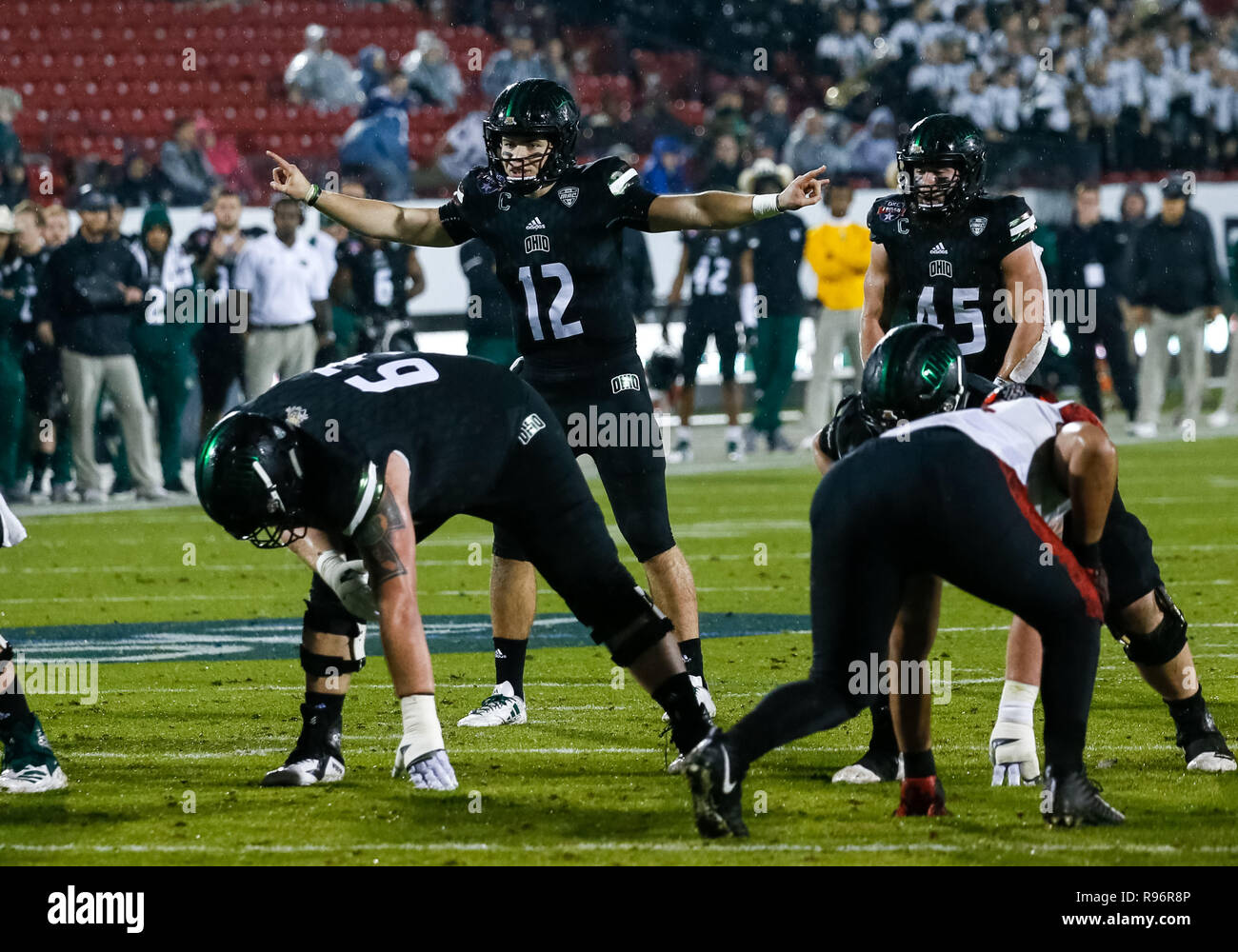 Während der dxl Frisco Schüssel Spiel zwischen der San Diego State Azteken vs Ohio Bobcats bei Toyota Stadion in Frisco, Texas. 19.12.2018. Manny Flores/Cal Sport Media. Stockfoto