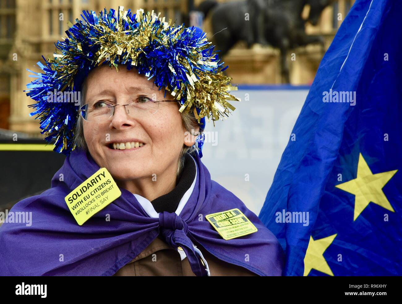 London, Großbritannien. Dezember 2018 20. Anti Brexit SODEM Demonstrationen weiterhin als Parlament geht in die Weihnachtsferien. Houses of Parliament, Westminster, London.UK Credit: michael Melia/Alamy leben Nachrichten Stockfoto