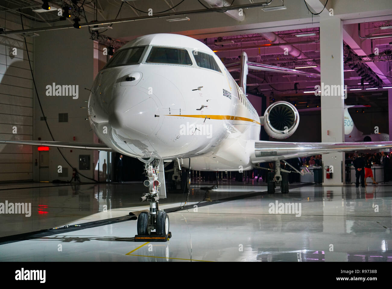 Montreal, Kanada, 20. Dezember 2018. Der Flugzeughersteller Bombardier offiziell ihre globalen 7500 Business Jet. Credit: Mario Beauregard/Alamy leben Nachrichten Stockfoto