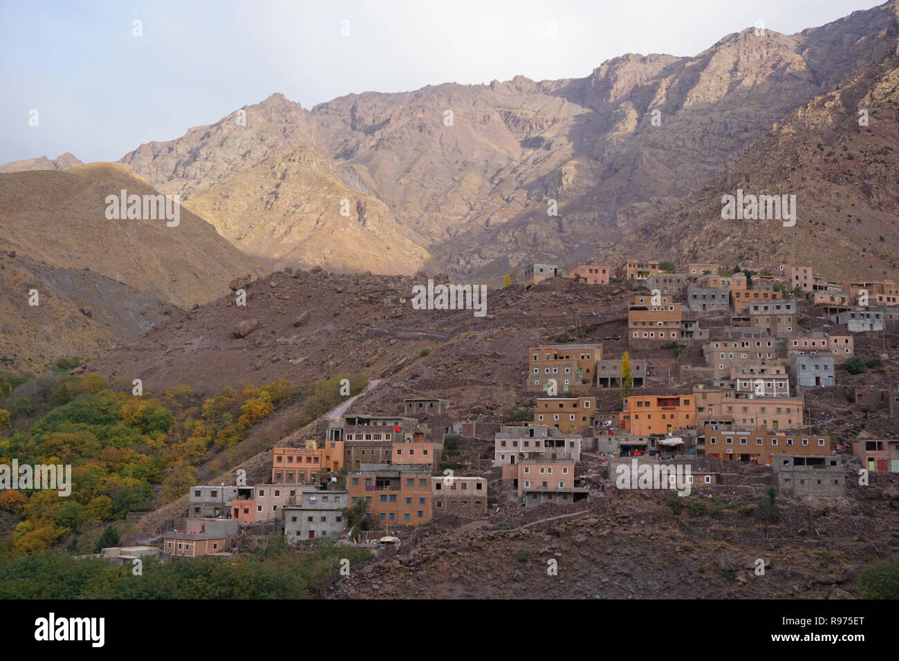 Stadt Ouarzazate in Marokko Toubkal Mountain Trail, Afrika Stockfoto