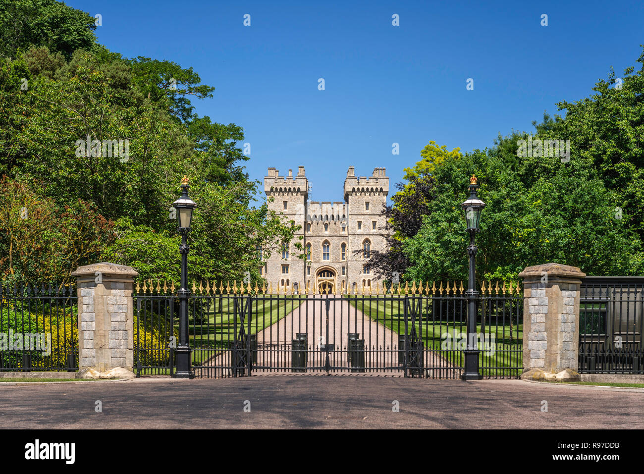 Die obere Station Eintritt zu Schloss Windsor in Windsor, Berkshire, Großbritannien, Großbritannien, Europa. Stockfoto