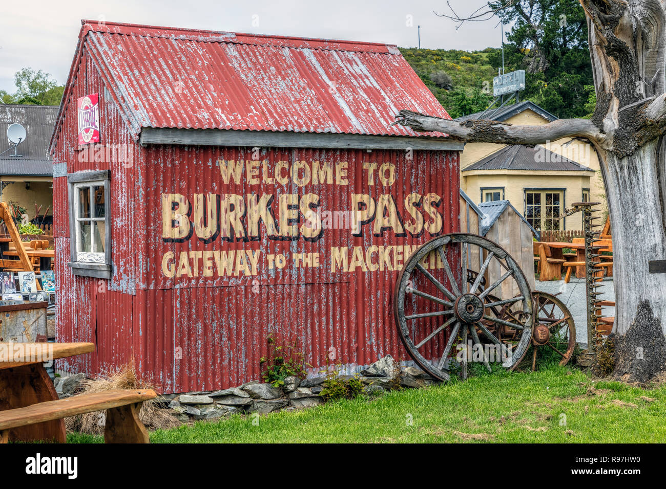 Burkes Pass, Canterbury, Südinsel, Neuseeland Stockfoto