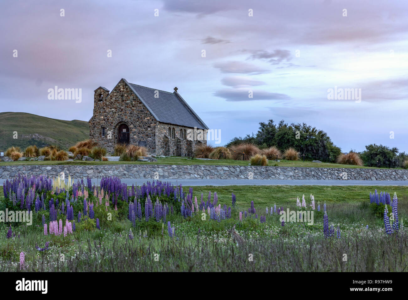 Kirche des Guten Hirten, Tekapo, Canterbury, Südinsel, Neuseeland Stockfoto