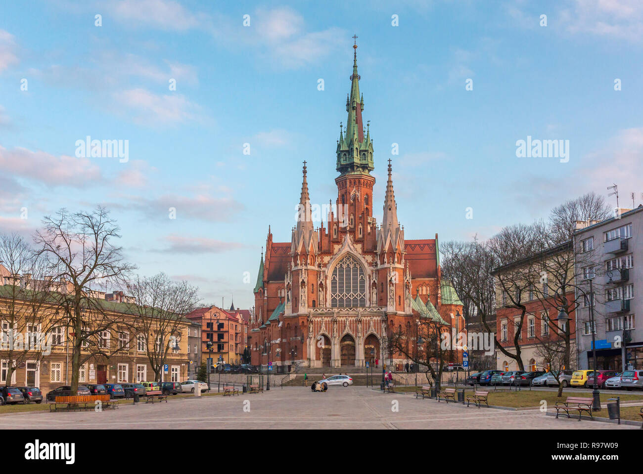 St Joseph Kirche - einem historischen Römischen Katholischen Kirche in süd-zentralen Teil von Krakau, Polen Stockfoto