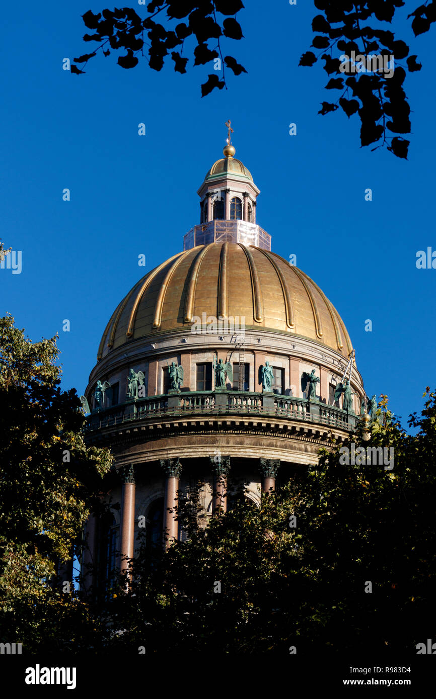 Der russisch-orthodoxen St. Isaacs Kathedrale St. Isaak's Square in St. Peteresburg, Russland. Stockfoto