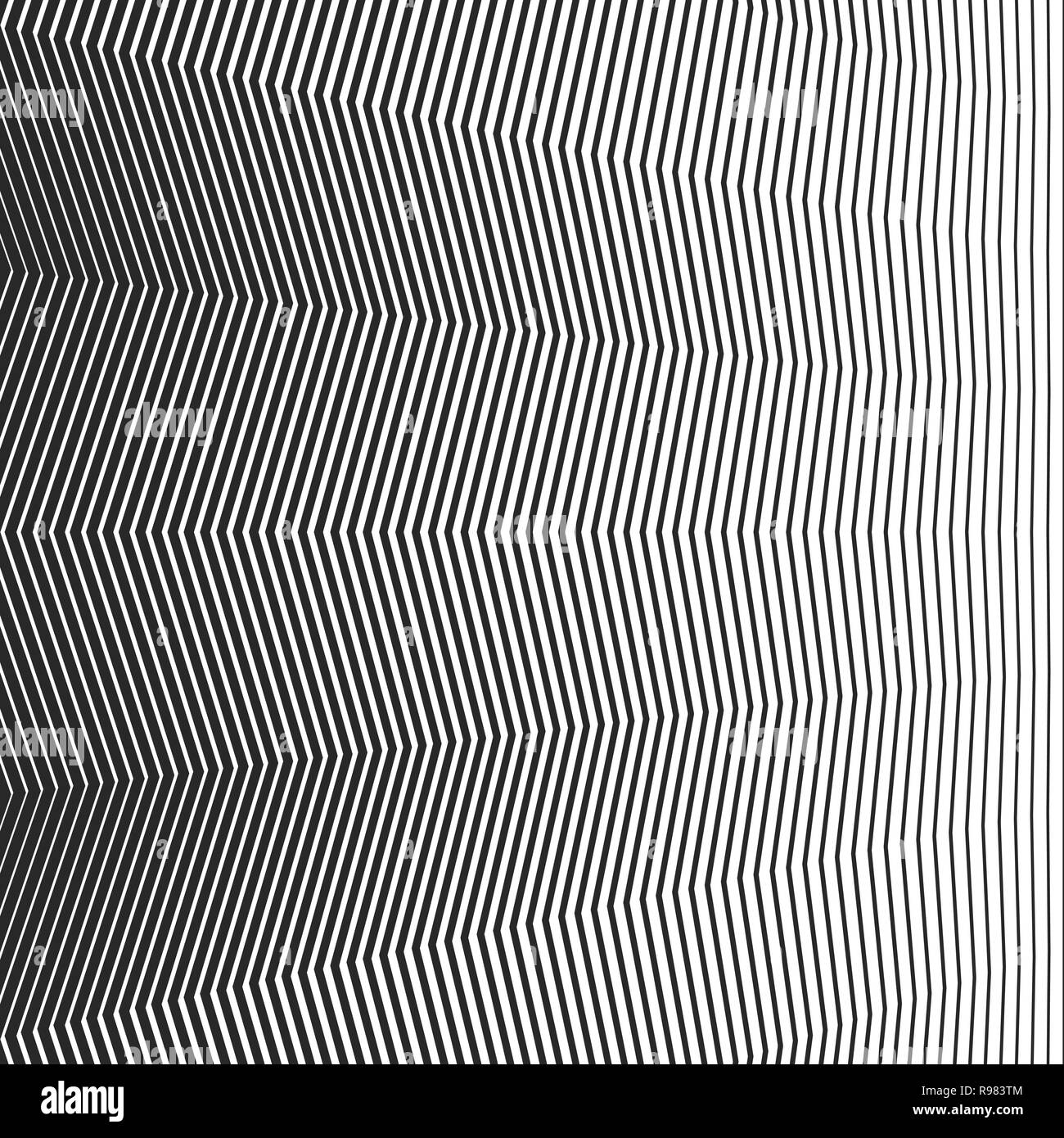 Abstrakte linearen Muster. Vector Illustration. Schwarzer Hintergrund mit Wave Linien Stock Vektor