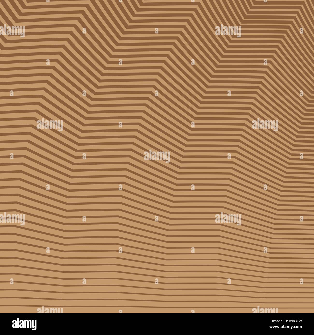 Abstrakte linearen Muster. Vector Illustration. Braunen Hintergrund mit Wave Linien Stock Vektor