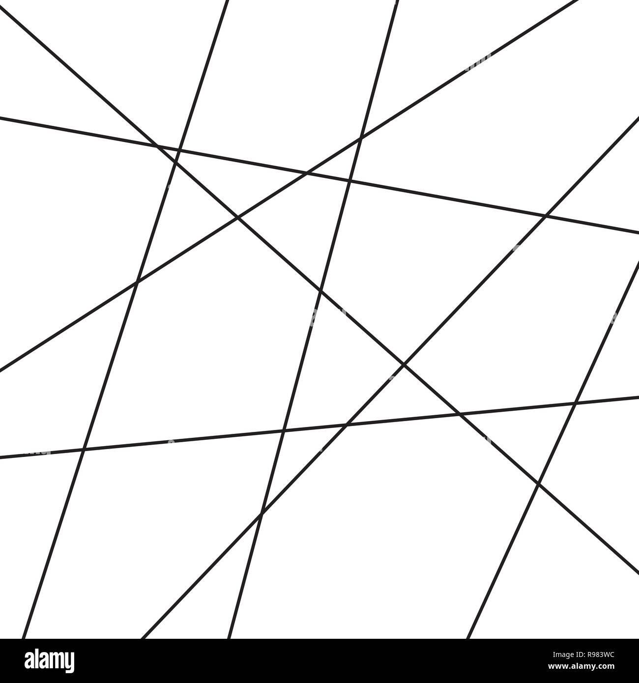 Abstrakte linearen Muster. Vector Illustration. Hintergrund mit schwarzen Linien Stock Vektor