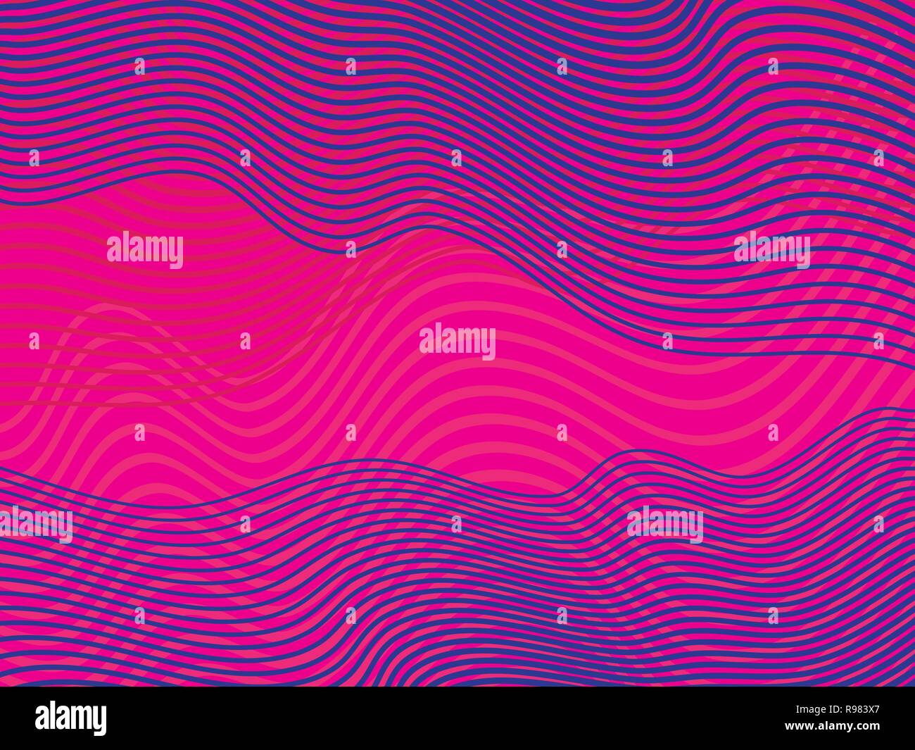 Abstrakte linearen Muster. Vector Illustration. Heller Hintergrund mit Wave Linien Stock Vektor