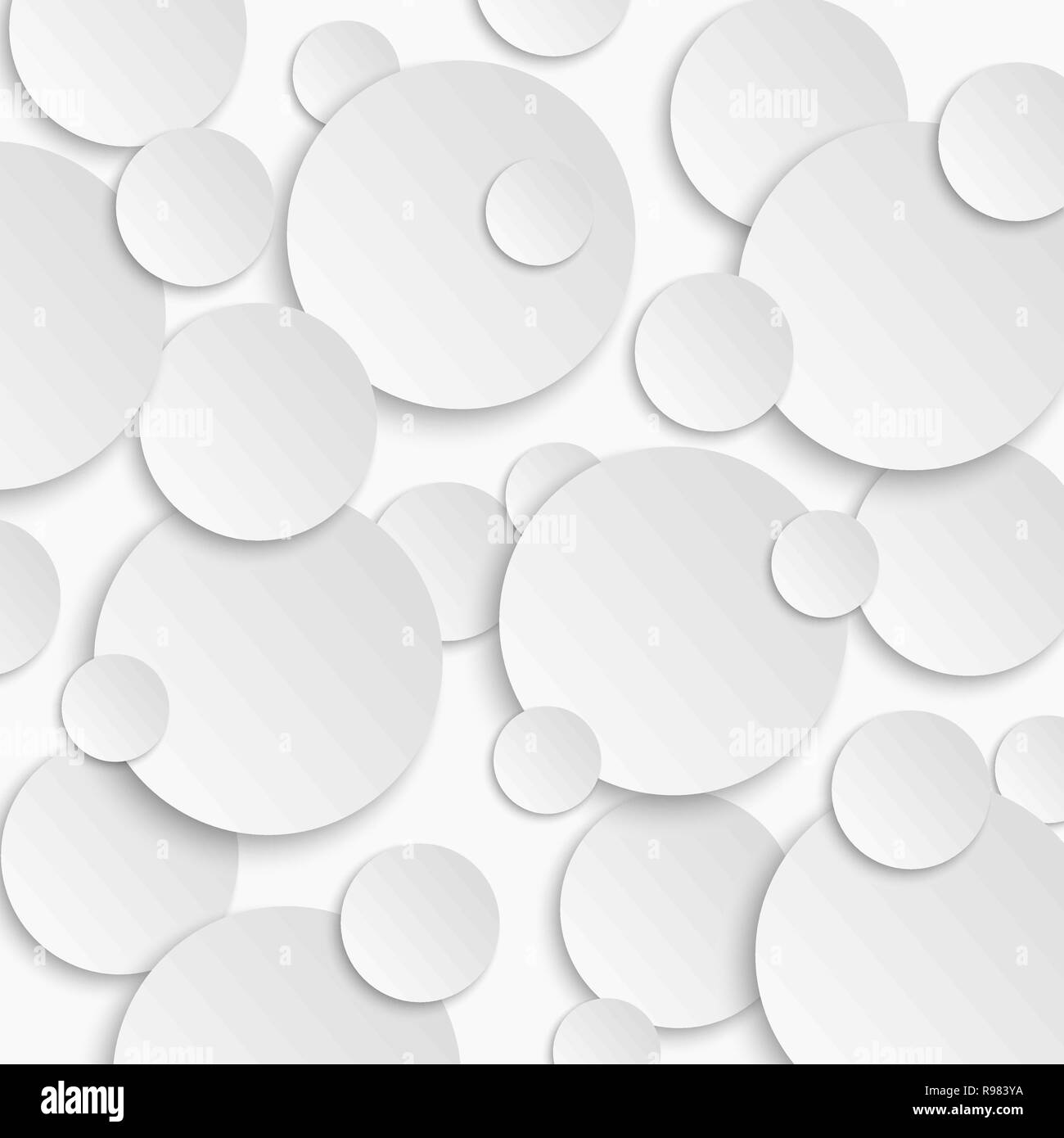 Papier Kreis Aufkleber mit Schatten. Vector Illustration. Weiß abstract Papier Hintergrund Stock Vektor