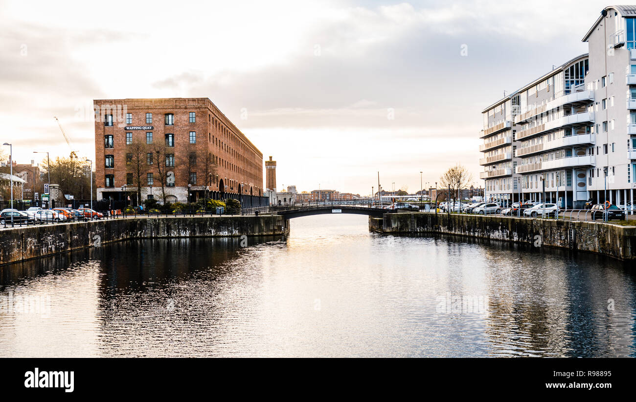 Wapping Dock in Liverpool, Großbritannien Stockfoto