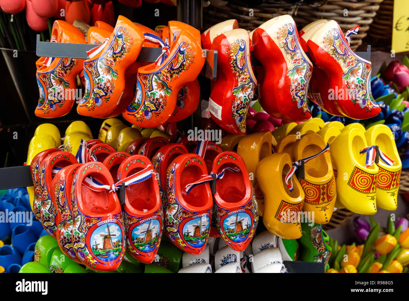 Shop mit Souvenirs in Amsterdam, Niederlande Stockfoto