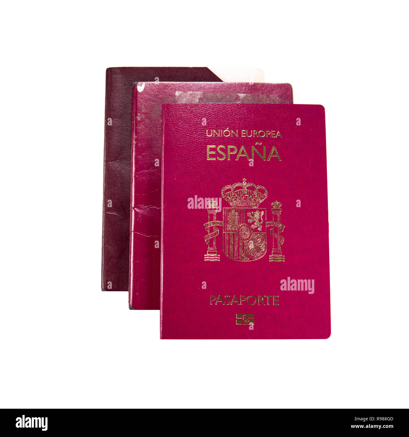 Neuen spanischen Reisepass über alte abgelaufen ist, Stockfoto