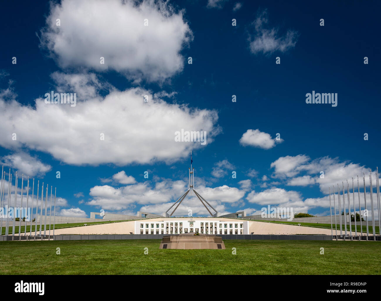 Das australische Parlament Gebäude, Canberra. Stockfoto