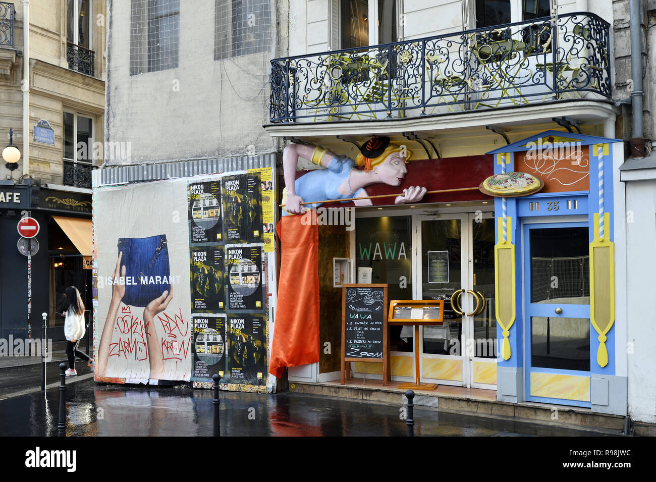 Italienisches Restaurant - Les Halles - Paris - Frankreich Stockfoto