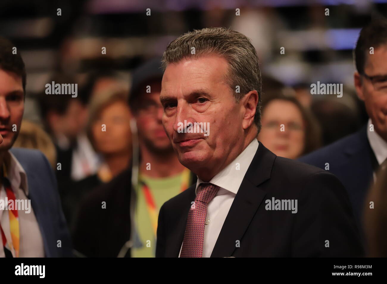 31. CDU-Bundesparteitag in Hamburg: Günther Oettinger Stockfoto