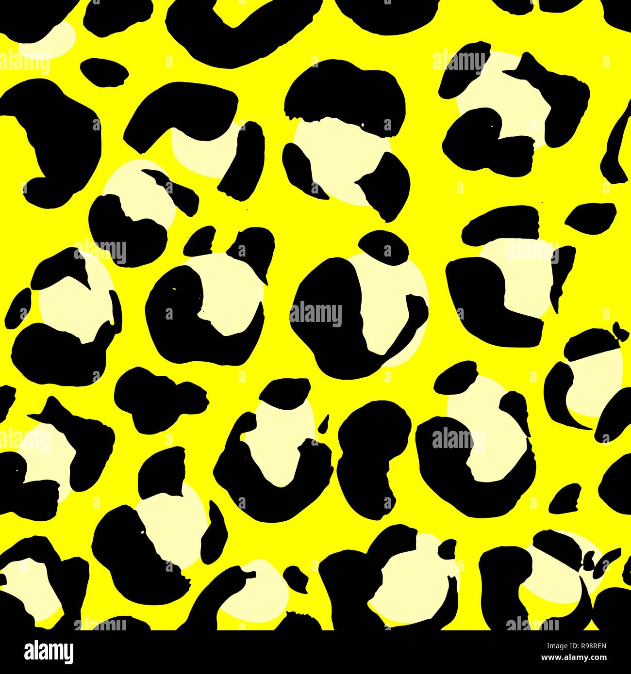 Leopardenmuster. Die nahtlose Vektor drucken. Realistische Tier Textur.  Schwarze und gelbe Flecken auf einem beigen Hintergrund. Abstrakte, sich  wiederholendes Muster - Leopard Stock-Vektorgrafik - Alamy