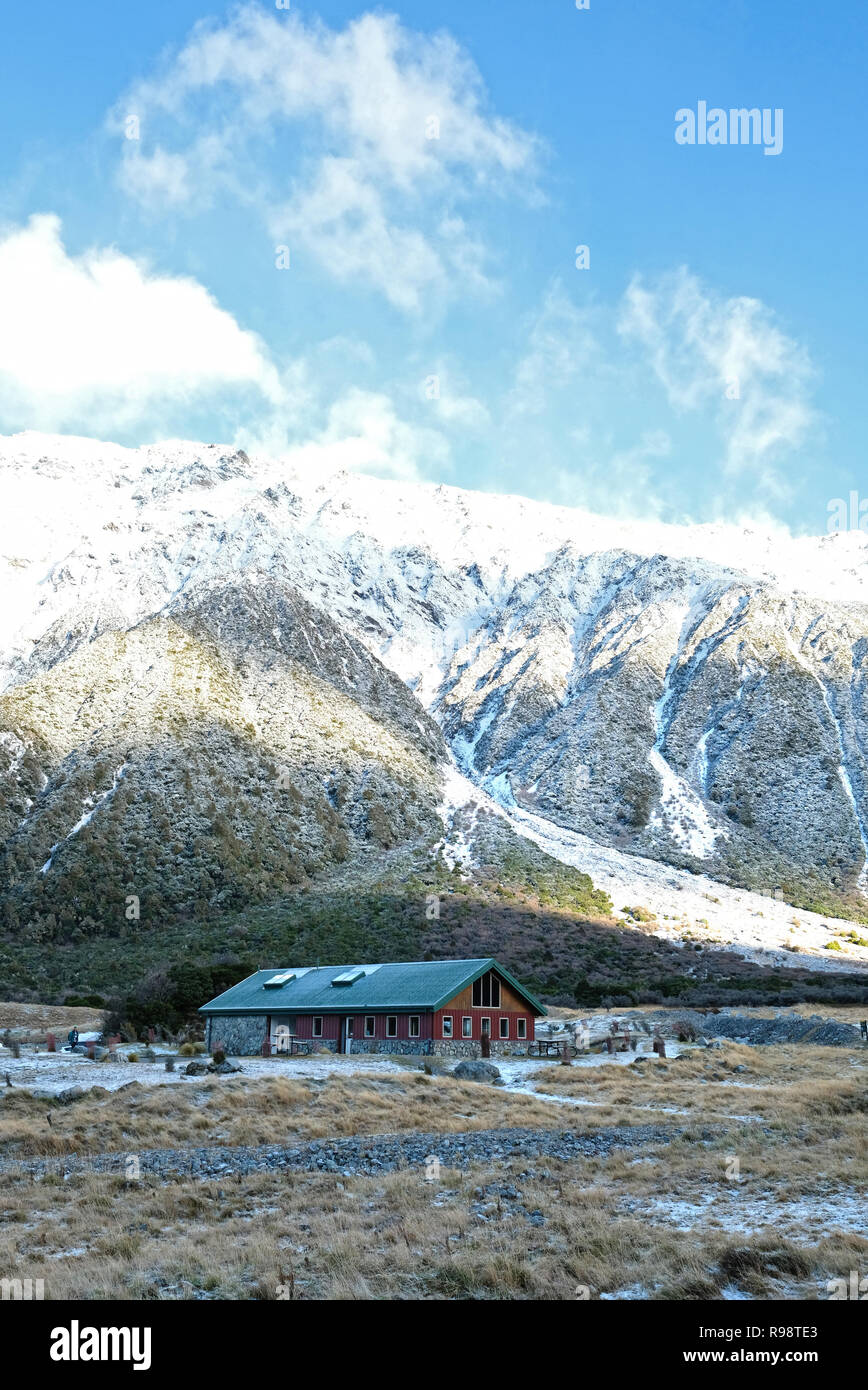 Wandern am Mt Cook Hooker Valley Track Stockfoto