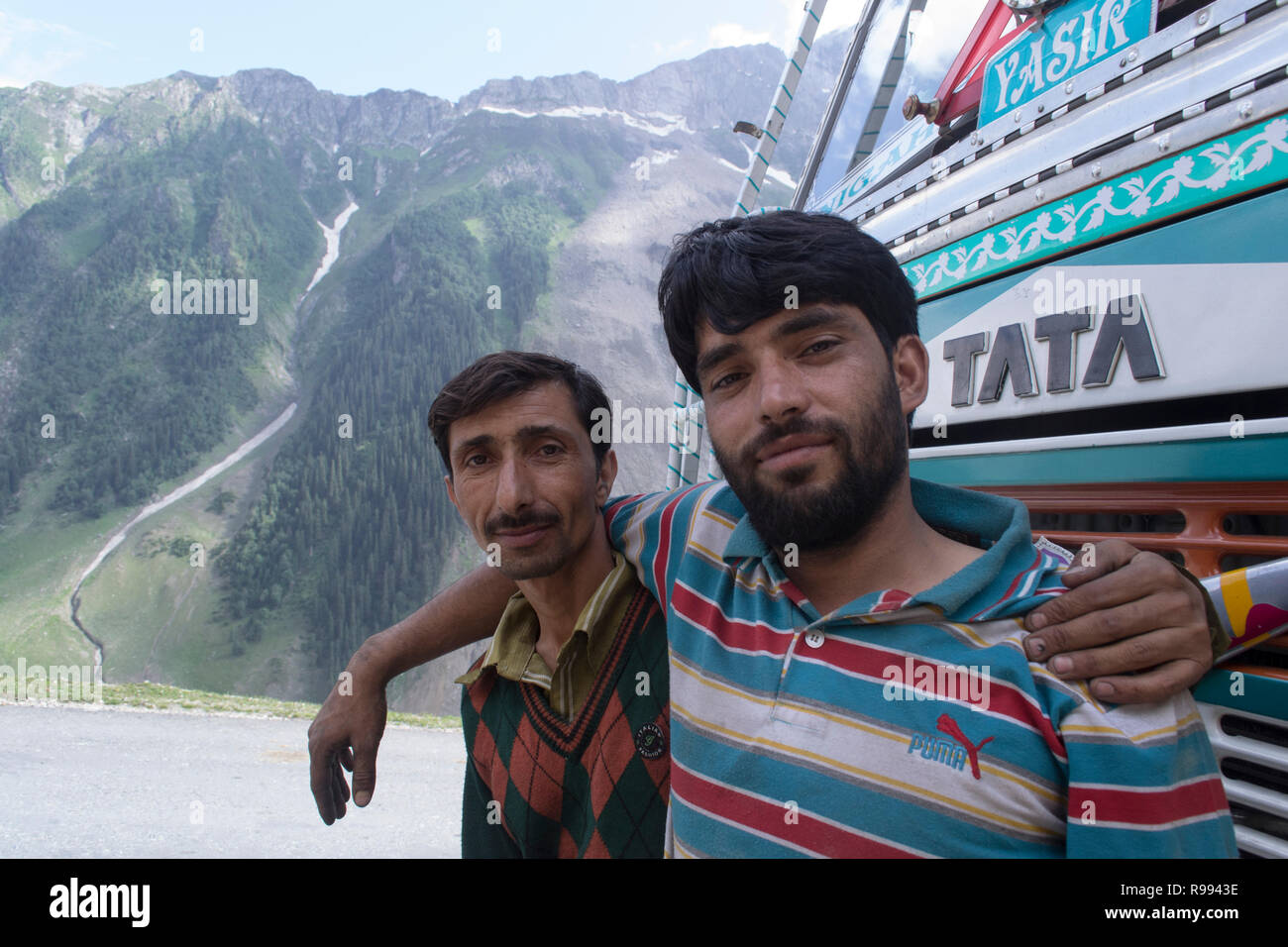 Kaschmir, Indien. Lkw-Fahrer Stockfoto
