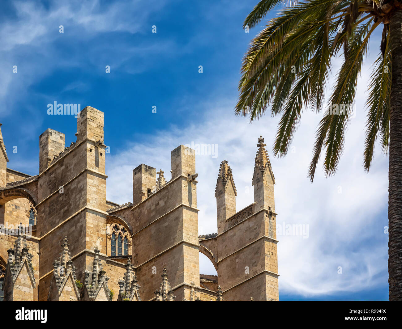 PALMA DE MALLORCA, SPANIEN - 23. MAI 2018: Kathedrale von Palma (Catedral de Santa María de Palma de Mallorca) Stockfoto