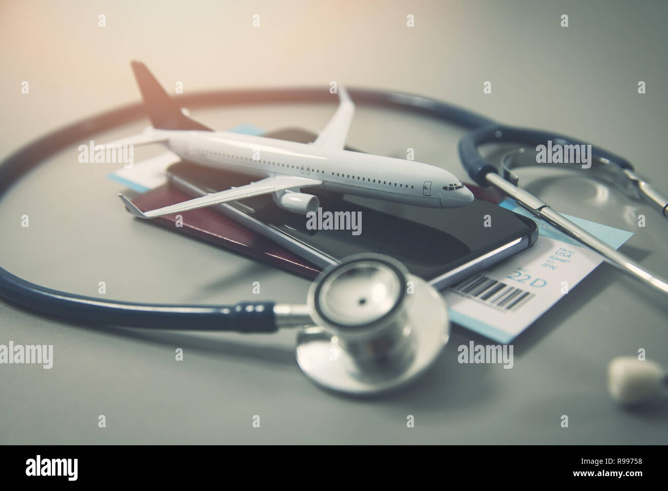 Reiseversicherung sichere Reise Konzept Stockfoto