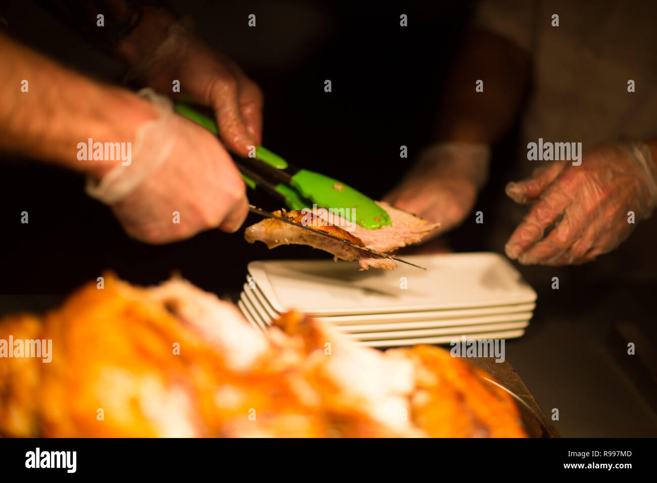 Catering festliches Konzept. Essen und Snacks auf den Tisch. Stockfoto