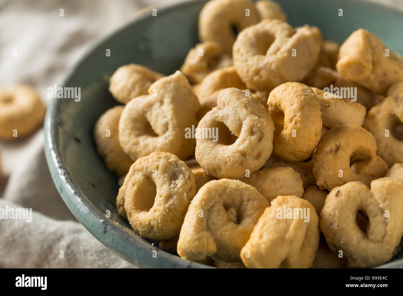 Olivenöl Itlian Taralli Cracker Kekse bereit zu Essen Stockfoto