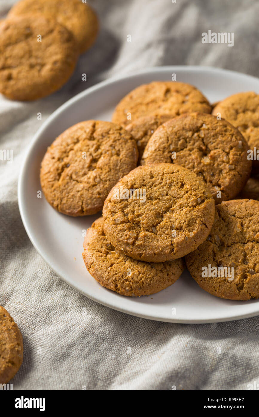 Hausgemachte Ginger Snap Cookies bereit zu Essen Stockfoto