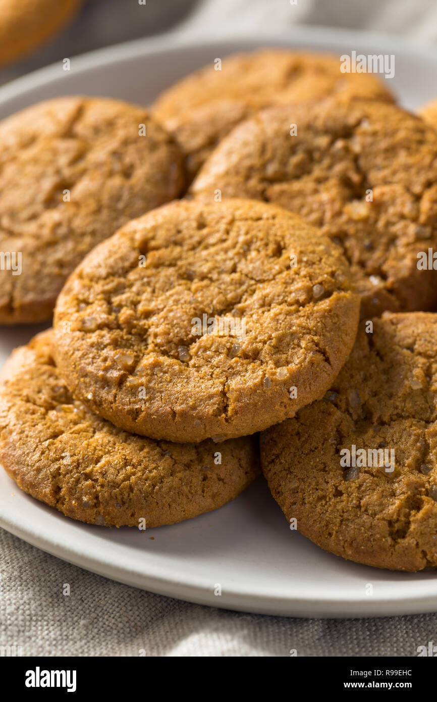 Hausgemachte Ginger Snap Cookies bereit zu Essen Stockfoto