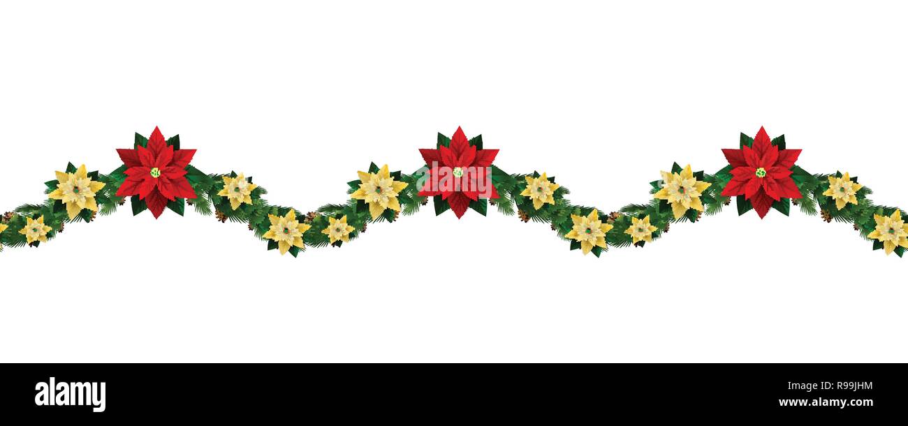 Weihnachten horizontale nahtlose Hintergrund Stock Vektor