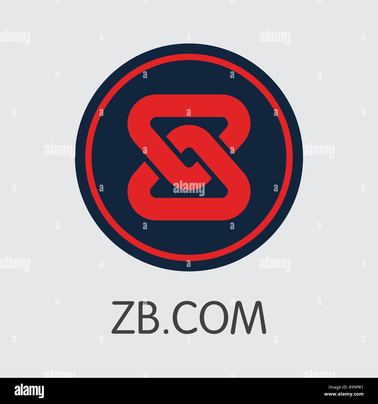 Exchange - Zbcom. Die Crypto Münzen oder Cryptocurrency Logo. Stock Vektor