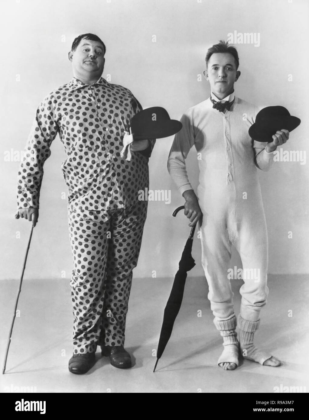 OLIVER HARDY und Stan Laurel. Stockfoto
