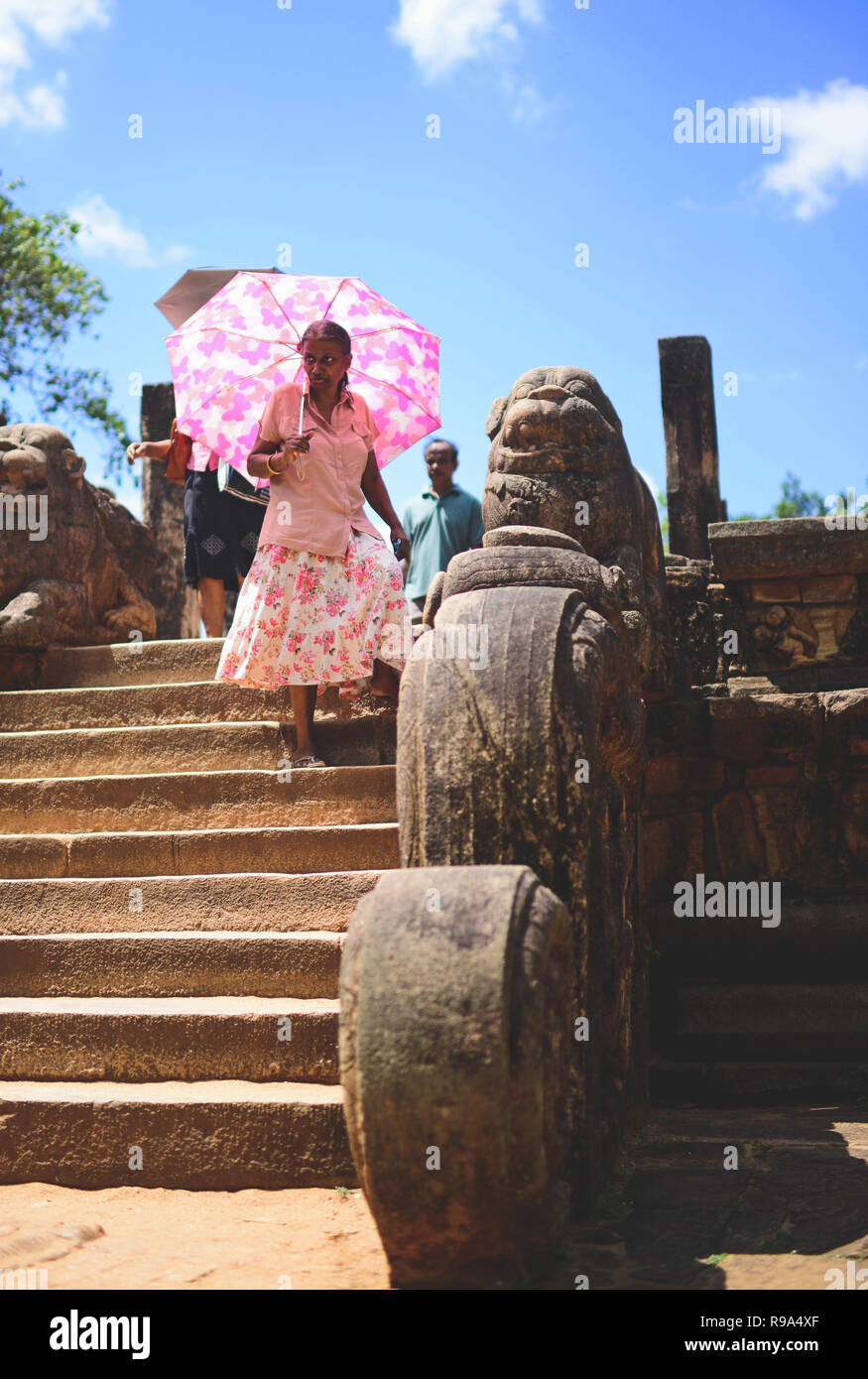 Die antike Stadt Polonnaruwa, Sri Lanka Stockfoto