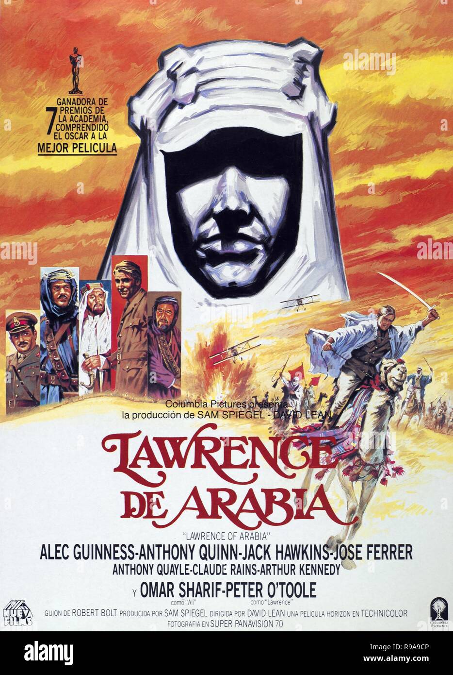 Poster Cinéma Lawrence D'Arabie - Haute Qualité 50x70 Cm - Neuf Sous Film