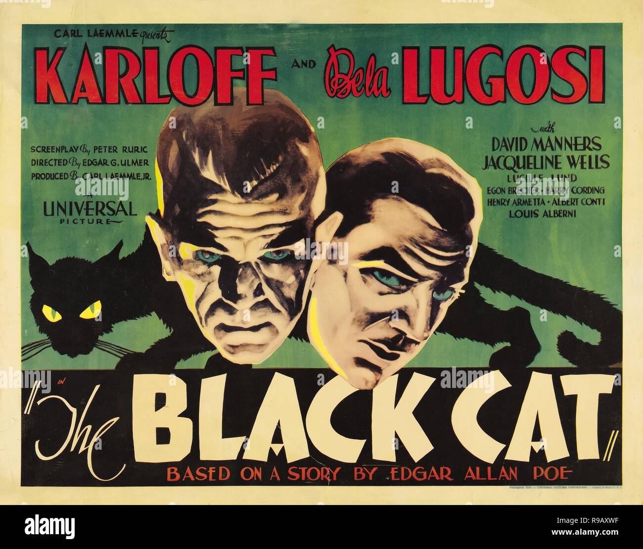 Original Film Titel: DIE SCHWARZE KATZE. Englischer Titel: DIE SCHWARZE KATZE. Jahr: 1934. Regie: Edgar Ulmer. Quelle: UNIVERSAL PICTURES/Album Stockfoto